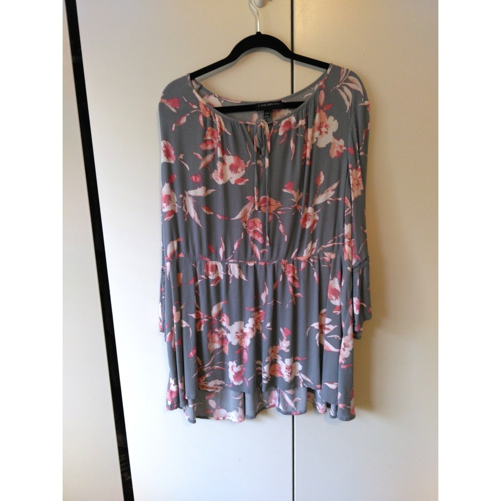 Women's Floral Print Tunic Top Size 22 /24 Romantic Feminine Peasant